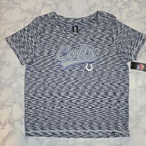 NFL Colts Blue and White Short Sleeve Tee